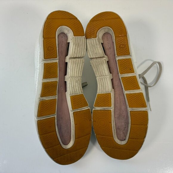 On The Roger Centre Court Shoes Womens Size 8.5 White Gold Leather - Picture 5 of 6